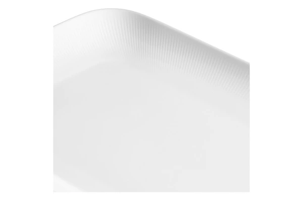 Блюдо прямоугольное Decor de table Плиссе 30,8х18,5 см, фарфор костяной, п/к
