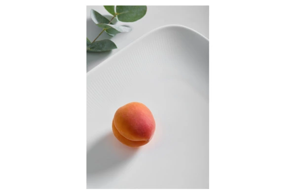 Блюдо прямоугольное Decor de table Плиссе 30,8х18,5 см, фарфор костяной, п/к