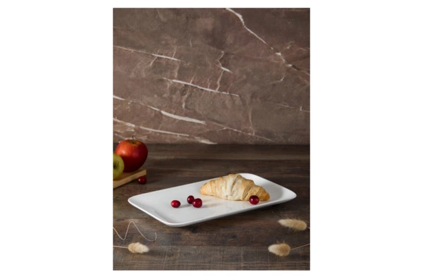 Блюдо прямоугольное Decor de table Плиссе 30,8х18,5 см, фарфор костяной, п/к