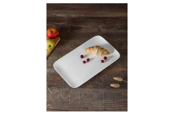 Блюдо прямоугольное Decor de table Плиссе 35,8х21,4 см, фарфор костяной, п/к