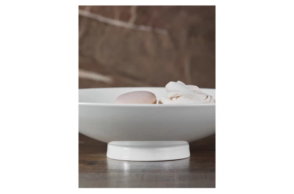 Блюдо на ножке-салатник Decor de table Плиссе 1,2 л, 26,1 см, фарфор костяной, п/к