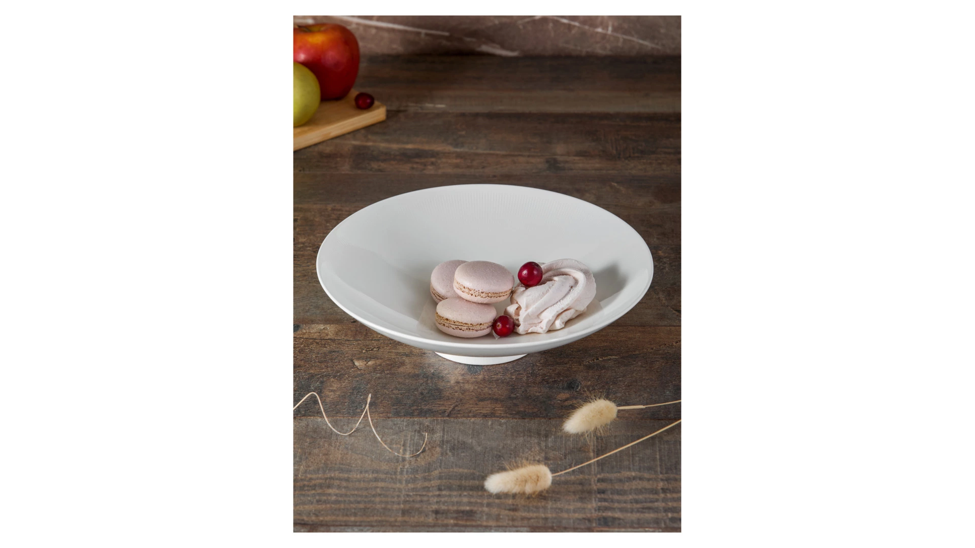 Блюдо на ножке-салатник Decor de table Плиссе 1,2 л, 26,1 см, фарфор костяной, п/к
