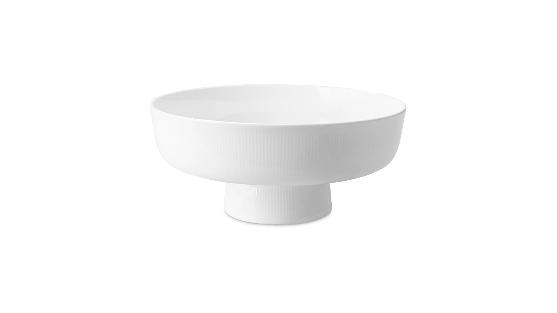 Блюдо на ножке Decor de table Плиссе d20,6хh9,5 см, фарфор костяной, п/к