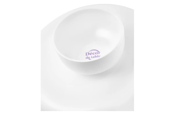Блюдо на ножке Decor de table Плиссе d20,6хh9,5 см, фарфор костяной, п/к
