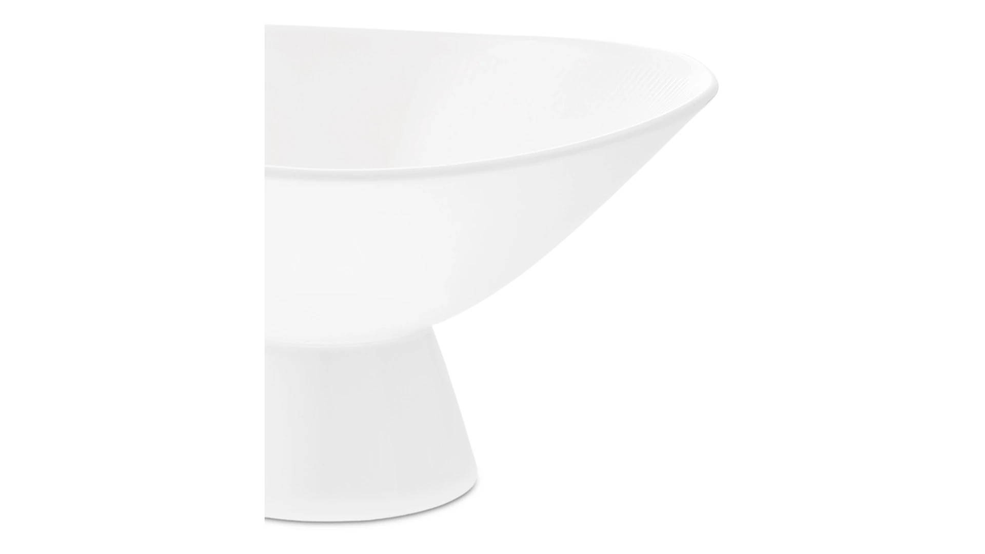 Чаша на ножке Decor de table Плиссе 230 мл, фарфор костяной