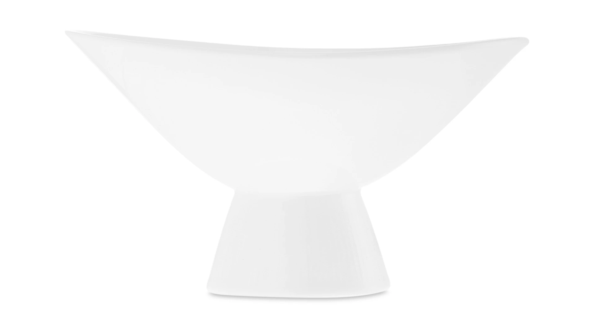 Чаша на ножке Decor de table Плиссе 230 мл, фарфор костяной