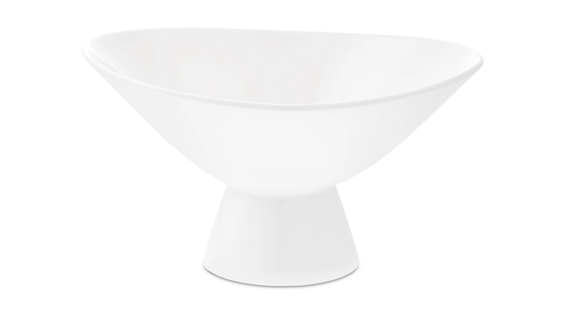 Чаша на ножке Decor de table Плиссе 230 мл, фарфор костяной