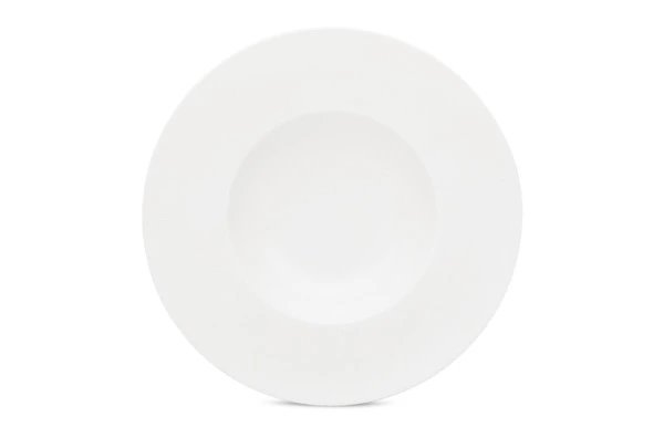 Тарелка суповая Decor de table Плиссе 24,6 см, фарфор костяной