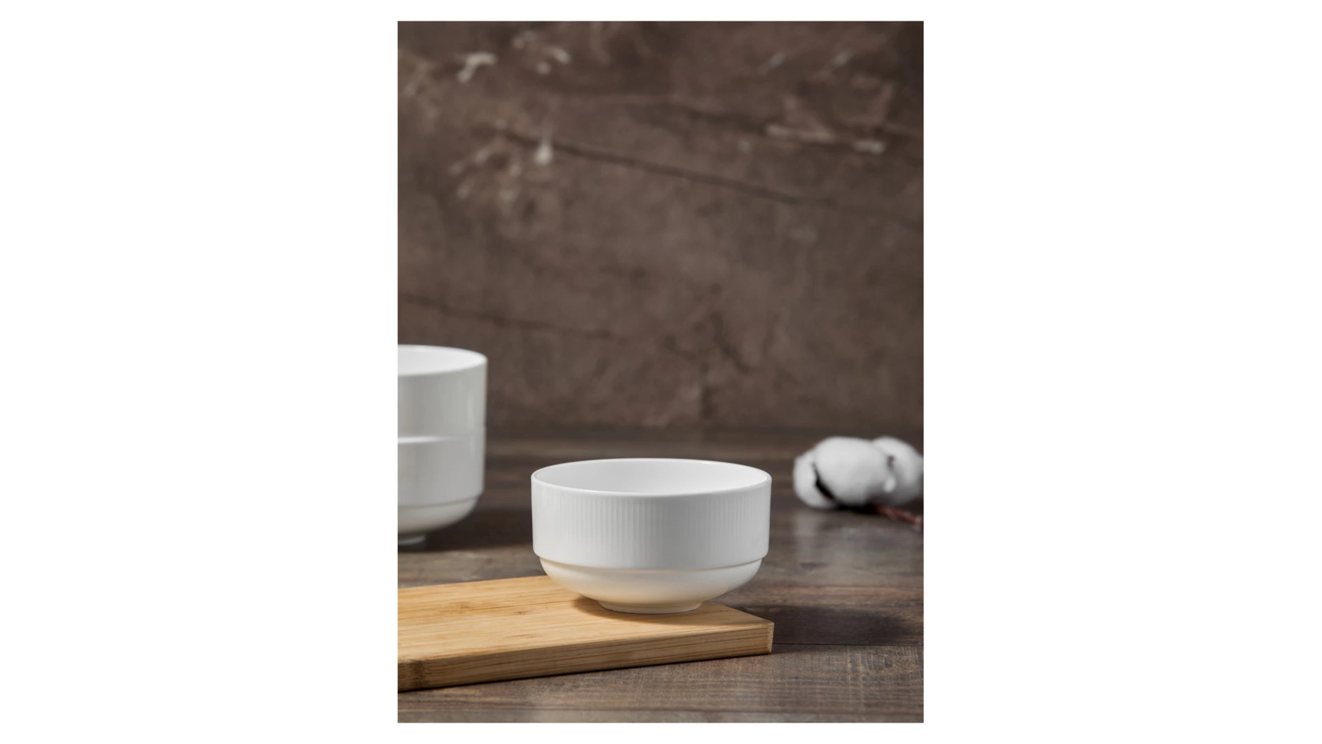 Набор салатников порционных Decor de table Плиссе 250 мл, d10,3хh5,5 см, 6 шт, фарфор костяной, п/к