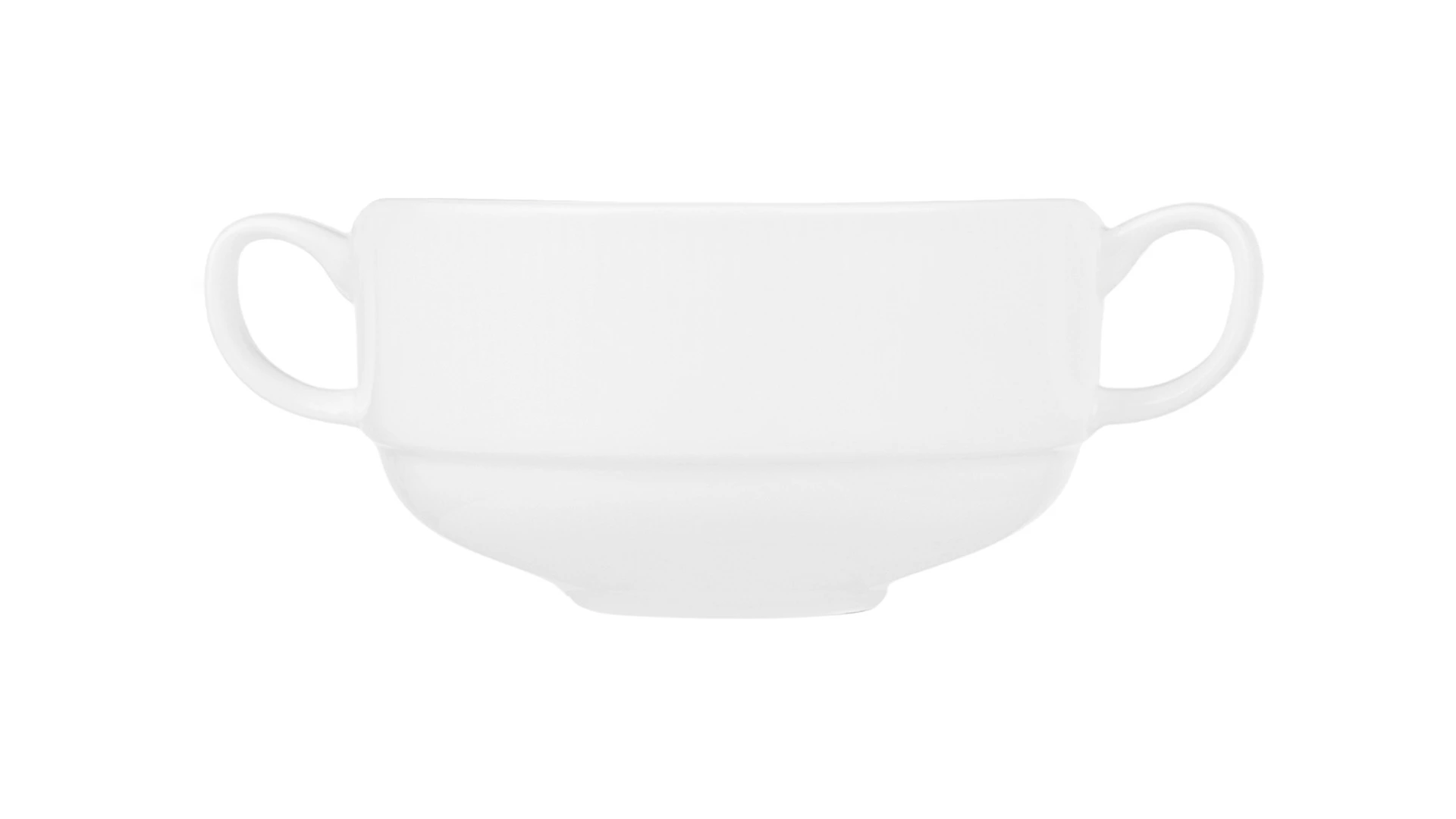 Бульонница Decor de table Плиссе 250 мл, фарфор костяной