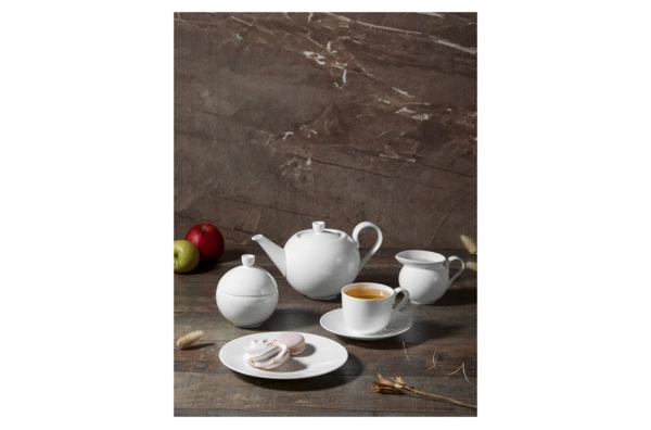 Сервиз чайный Decor de table Плиссе на 6 персон 21 предмет, фарфор костяной, п/к