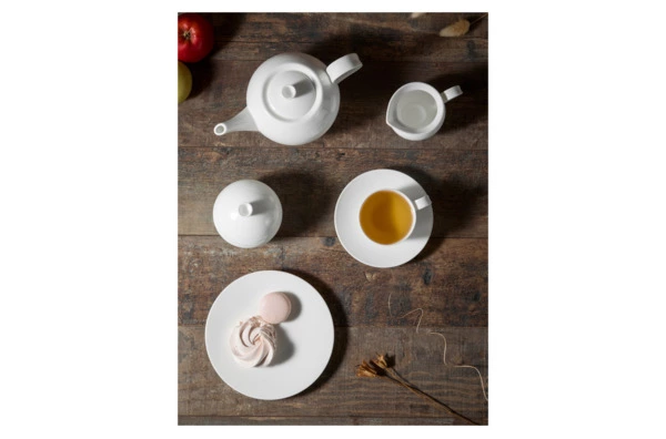 Сервиз чайный Decor de table Плиссе на 6 персон 21 предмет, фарфор костяной, п/к