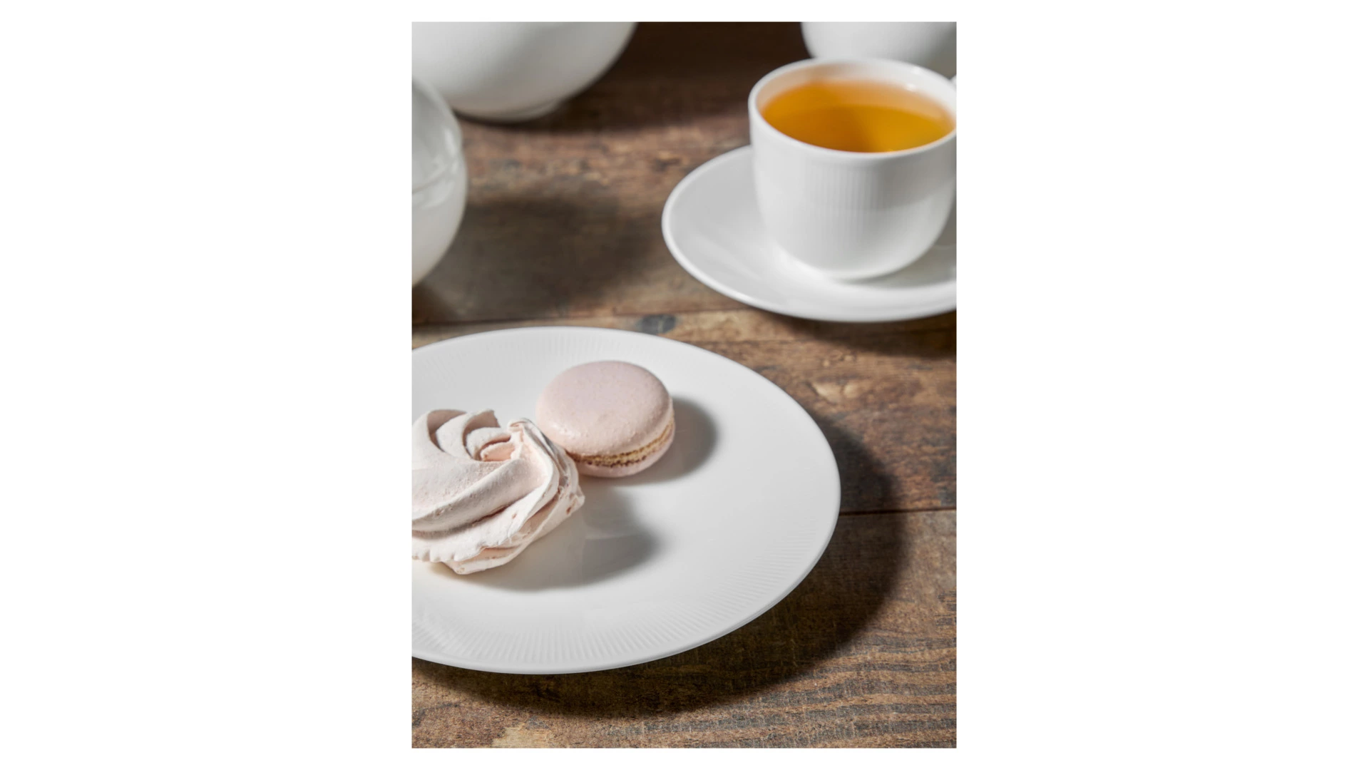 Сервиз чайный Decor de table Плиссе на 6 персон 21 предмет, фарфор костяной, п/к