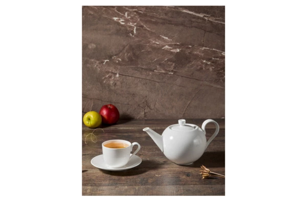 Сервиз чайный Decor de table Плиссе на 6 персон 21 предмет, фарфор костяной, п/к