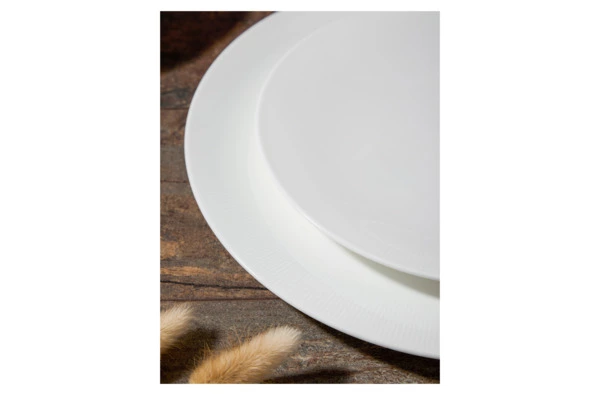 Сервиз столовый Decor de table Плиссе на 6 персон 20 предметов, фарфор костяной, п/к