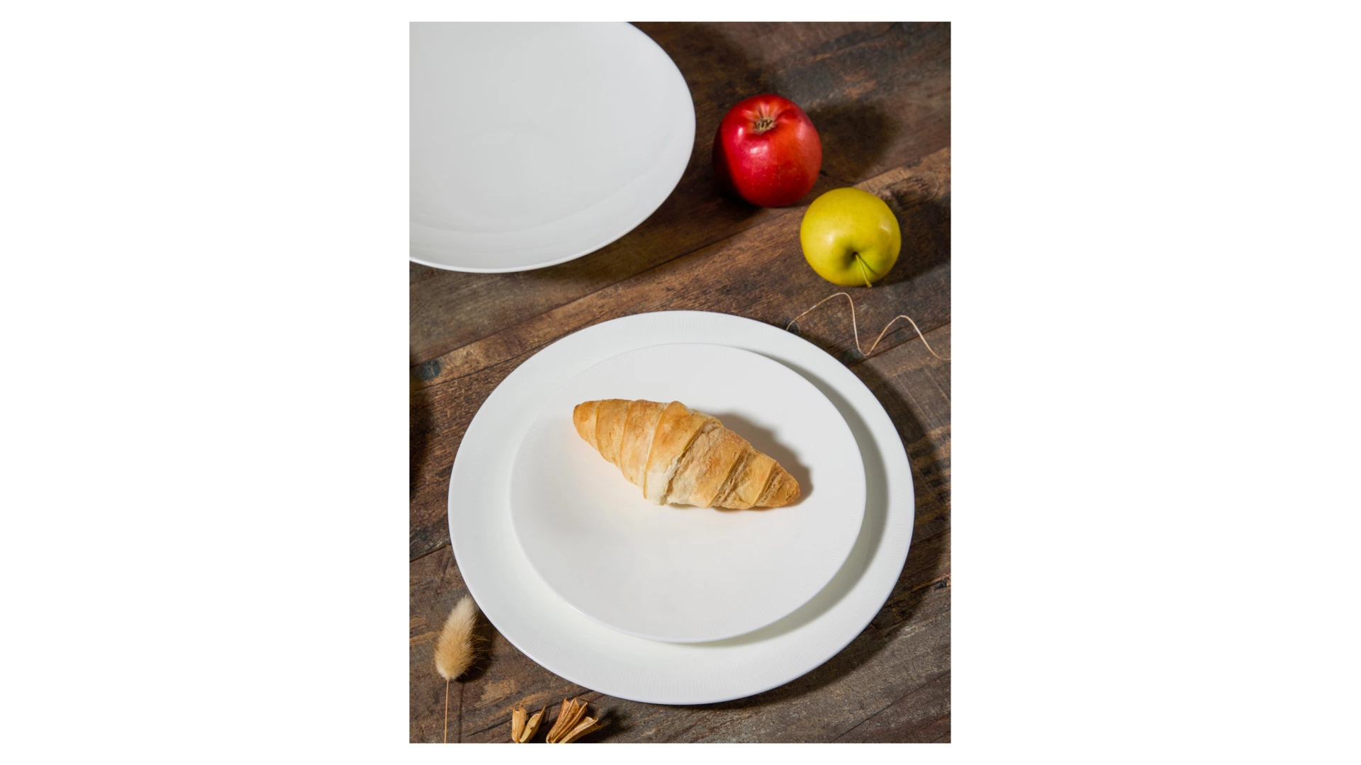 Сервиз столовый Decor de table Плиссе на 6 персон 20 предметов, фарфор костяной, п/к