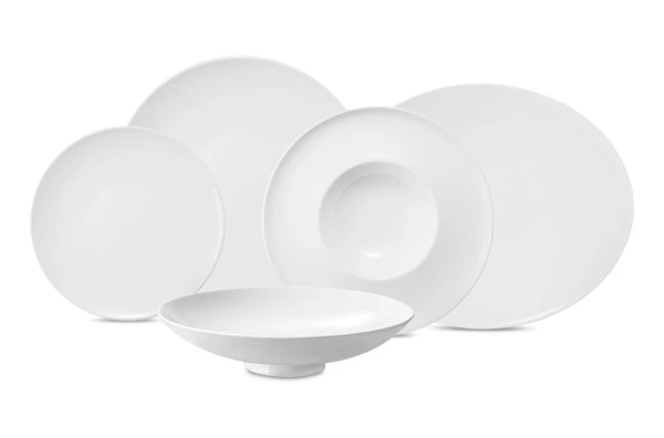 Сервиз столовый Decor de table Плиссе на 6 персон 20 предметов, фарфор костяной, п/к