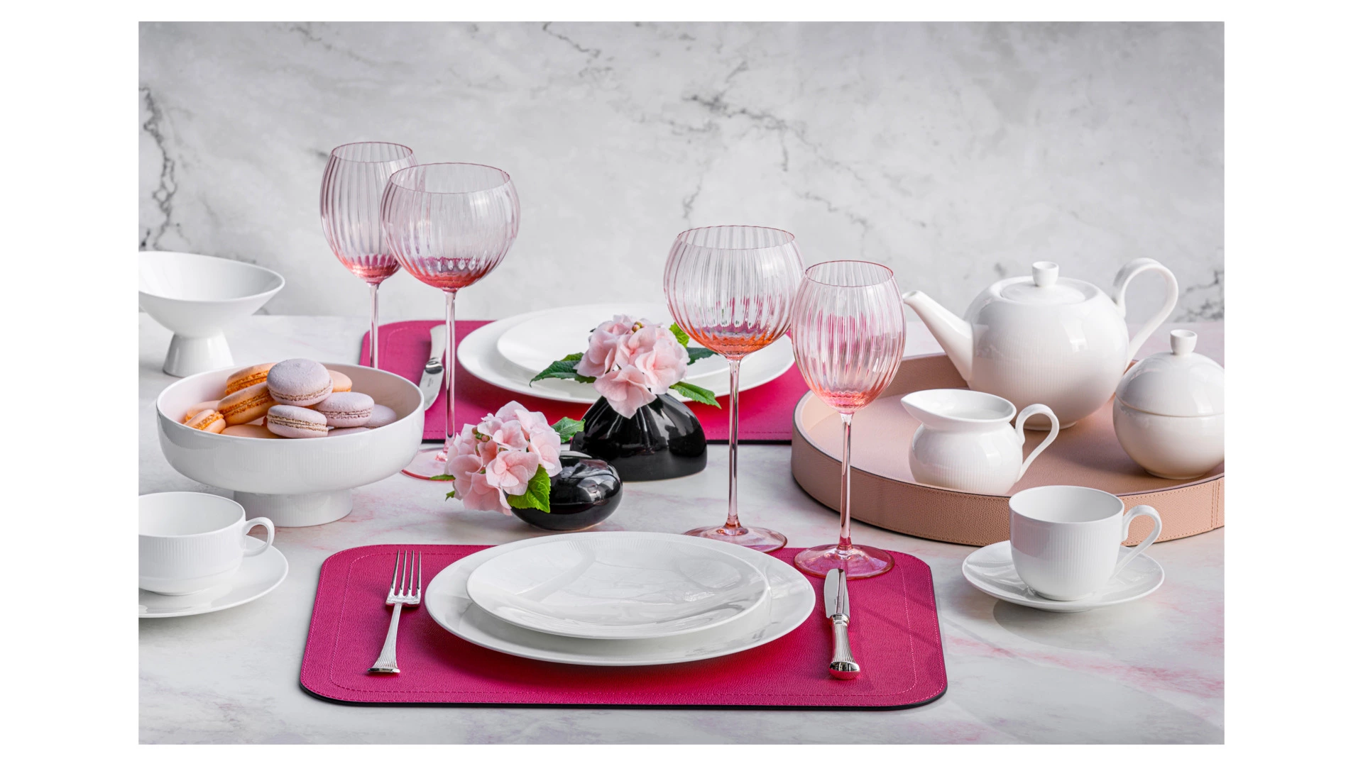 Сервиз столовый Decor de table Плиссе на 6 персон 20 предметов, фарфор костяной, п/к