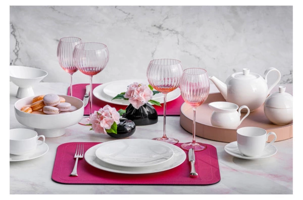 Сервиз столовый Decor de table Плиссе на 6 персон 20 предметов, фарфор костяной, п/к