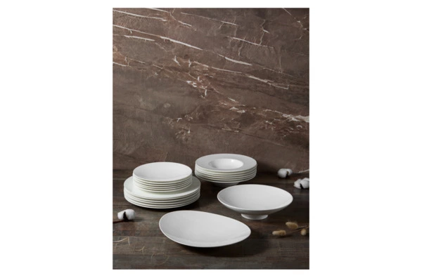 Сервиз столовый Decor de table Плиссе на 6 персон 20 предметов, фарфор костяной, п/к