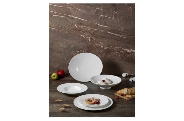 Сервиз столовый Decor de table Плиссе на 6 персон 20 предметов, фарфор костяной, п/к