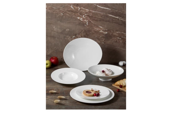 Сервиз столовый Decor de table Плиссе на 6 персон 20 предметов, фарфор костяной, п/к