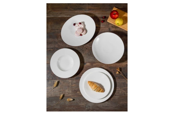 Сервиз столовый Decor de table Плиссе на 6 персон 20 предметов, фарфор костяной, п/к