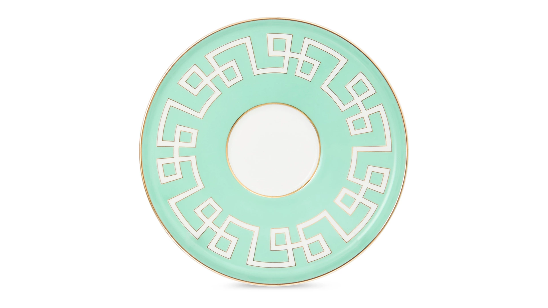 Чашка чайная с блюдцем Decor de table Винтаж Магнолия 240 мл, фарфор костяной, мятная, п/к