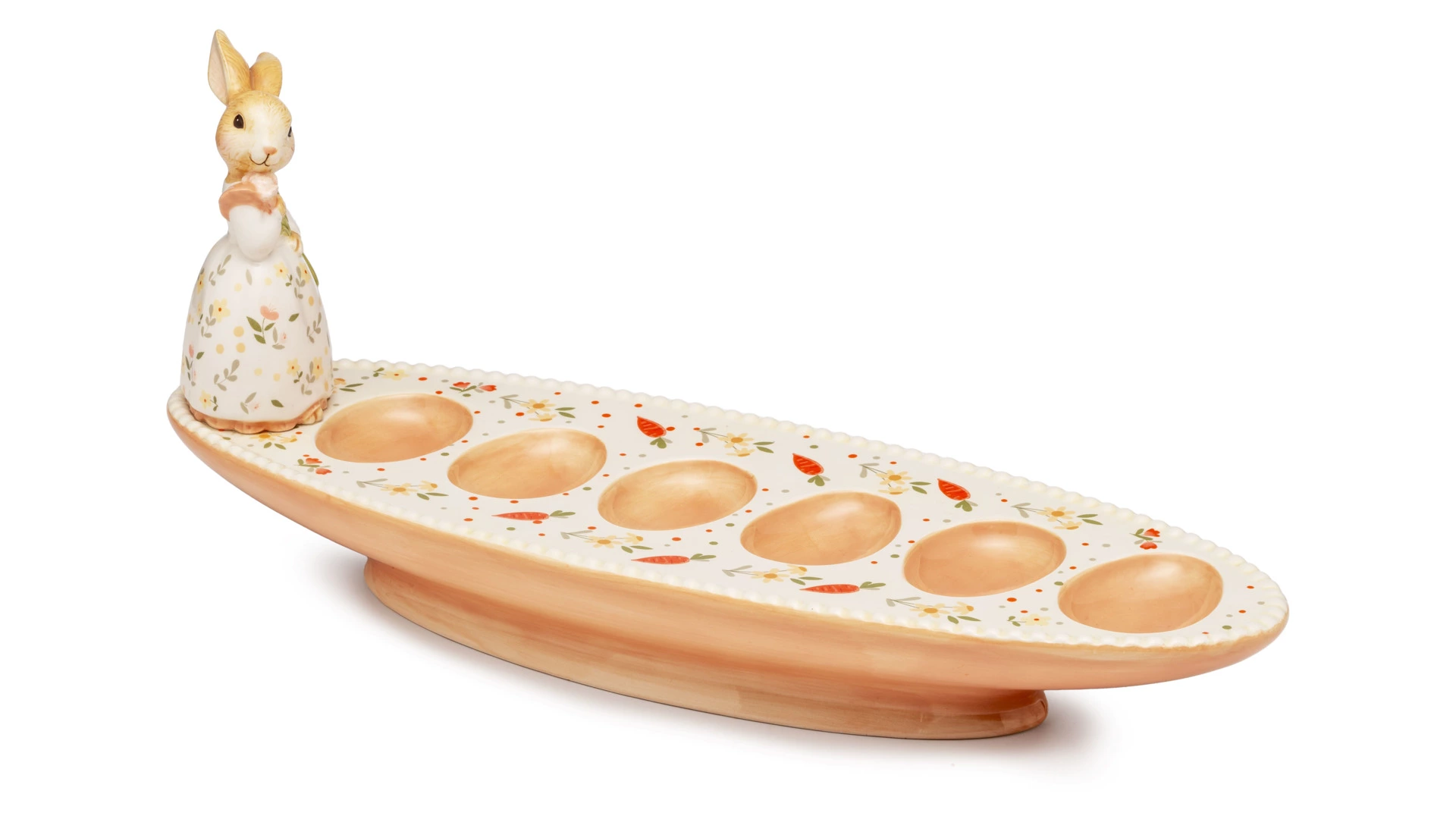 Подставка для 6 яиц Lamart Palais Royal Пасхальный кролик  41,5 см, керамика