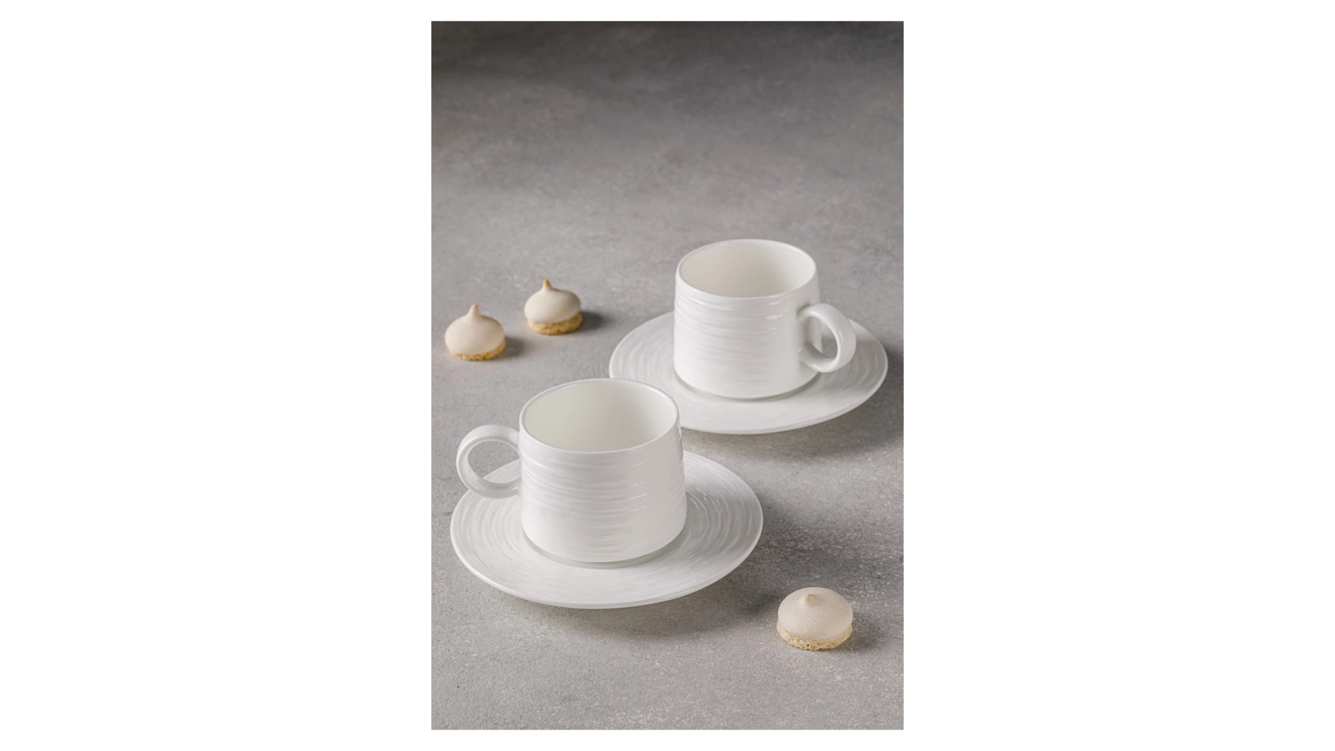 Набор чашек кофейных с блюдцем Decor de table Винтаж 90 мл, 2 шт, фарфор костяной, п/к