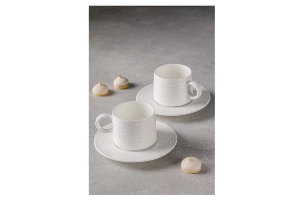 Набор чашек кофейных с блюдцем Decor de table Винтаж 90 мл, 2 шт, фарфор костяной, п/к