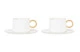 Набор чашек кофейных с блюдцем Decor de table Винтаж 90 мл, 2 шт, фарфор костяной, золотой кант, п/к