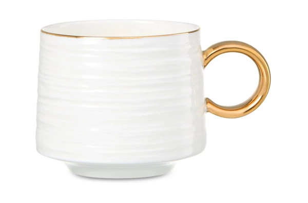 Набор чашек кофейных с блюдцем Decor de table Винтаж 90 мл, 2 шт, фарфор костяной, золотой кант, п/к