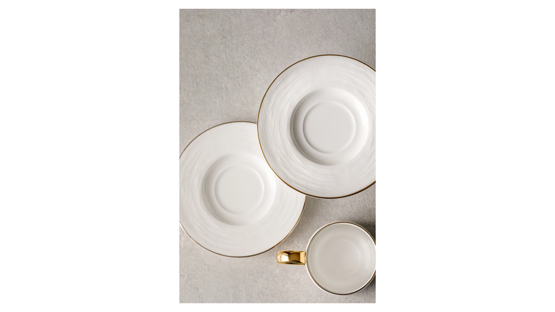 Набор чашек кофейных с блюдцем Decor de table Винтаж 90 мл, 2 шт, фарфор костяной, золотой кант, п/к