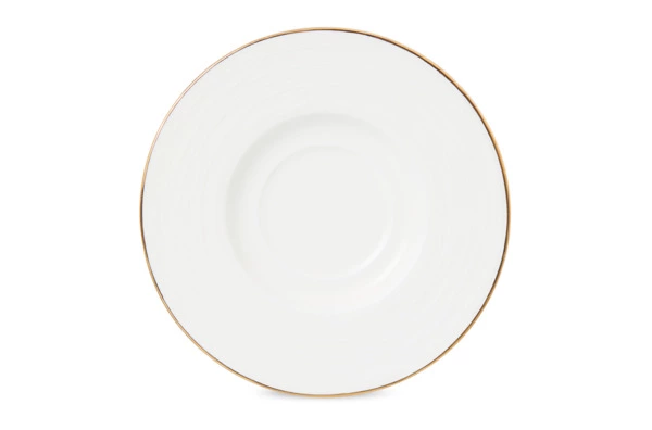 Набор чашек кофейных с блюдцем Decor de table Винтаж 90 мл, 2 шт, фарфор костяной, золотой кант, п/к