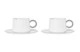 Набор чашек кофейных с блюдцем Decor de table Винтаж 90 мл, 2 шт, фарфор костяной, платин кант, п/к