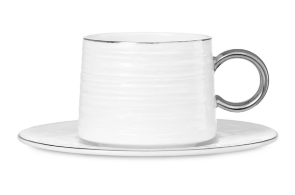 Набор чашек кофейных с блюдцем Decor de table Винтаж 90 мл, 2 шт, фарфор костяной, платин кант, п/к