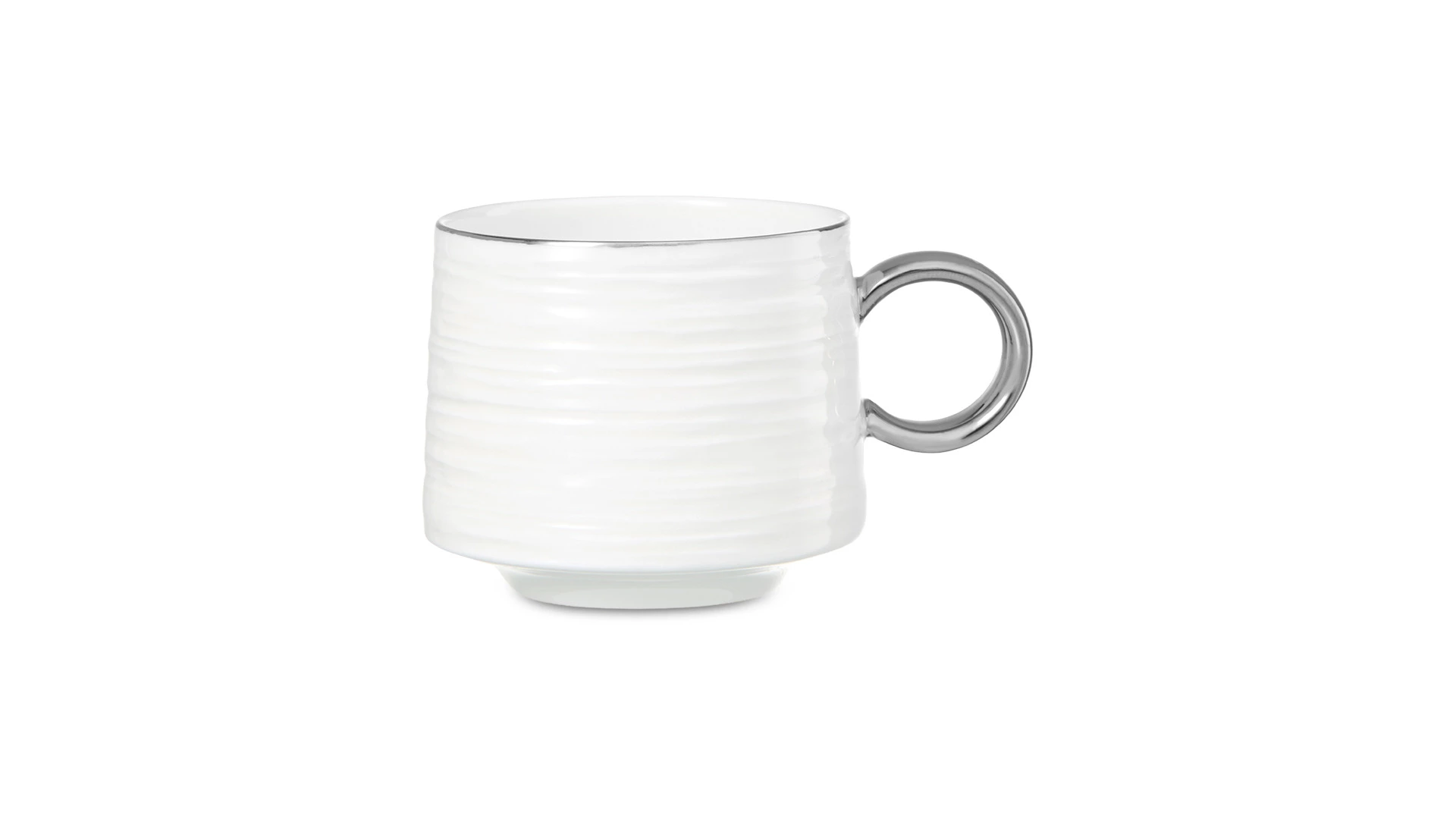 Набор чашек кофейных с блюдцем Decor de table Винтаж 90 мл, 2 шт, фарфор костяной, платин кант, п/к