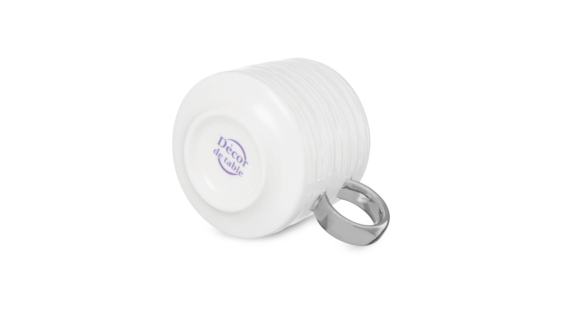 Набор чашек кофейных с блюдцем Decor de table Винтаж 90 мл, 2 шт, фарфор костяной, платин кант, п/к