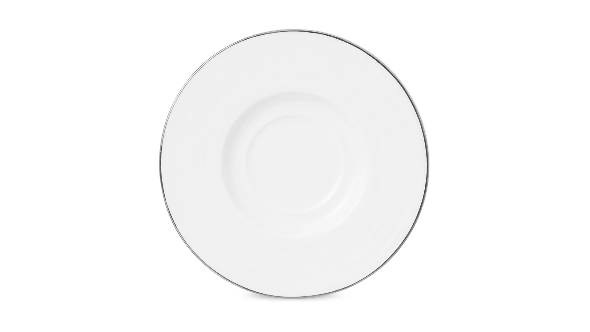 Набор чашек кофейных с блюдцем Decor de table Винтаж 90 мл, 2 шт, фарфор костяной, платин кант, п/к