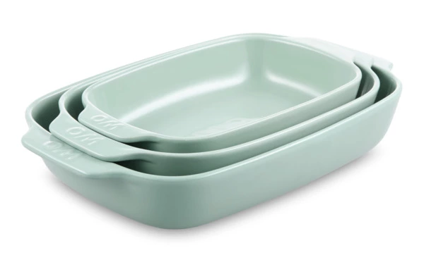 Форма для запекания WO HOME Paola 31х19,3x5,5 см, 1,6 л, жаропрочная керамика, зеленая