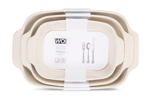 Форма для запекания WO HOME Paola 35х22,2x6 см, 2,3 л, жаропрочная керамика, бежевая