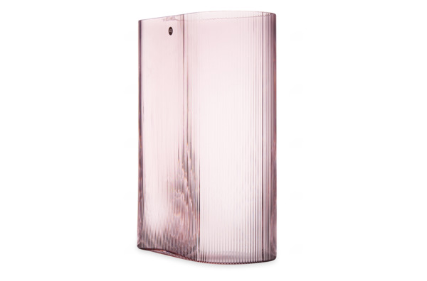 Ваза Nude Glass Туман 38 см, стекло хрустальное, розовая
