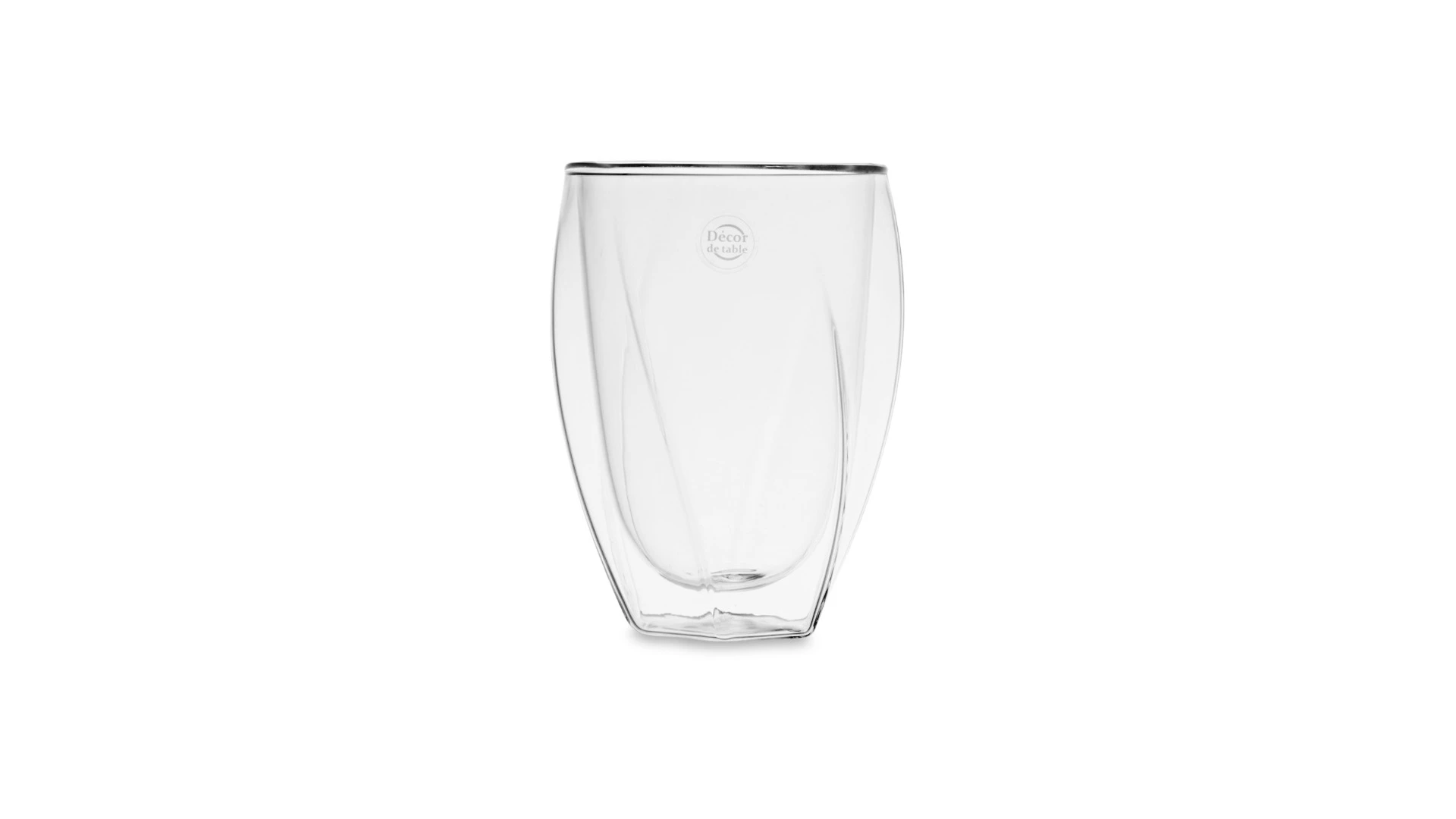 Стакан для латте с двойными стенками Decor de table Mon matin 350 мл, стекло