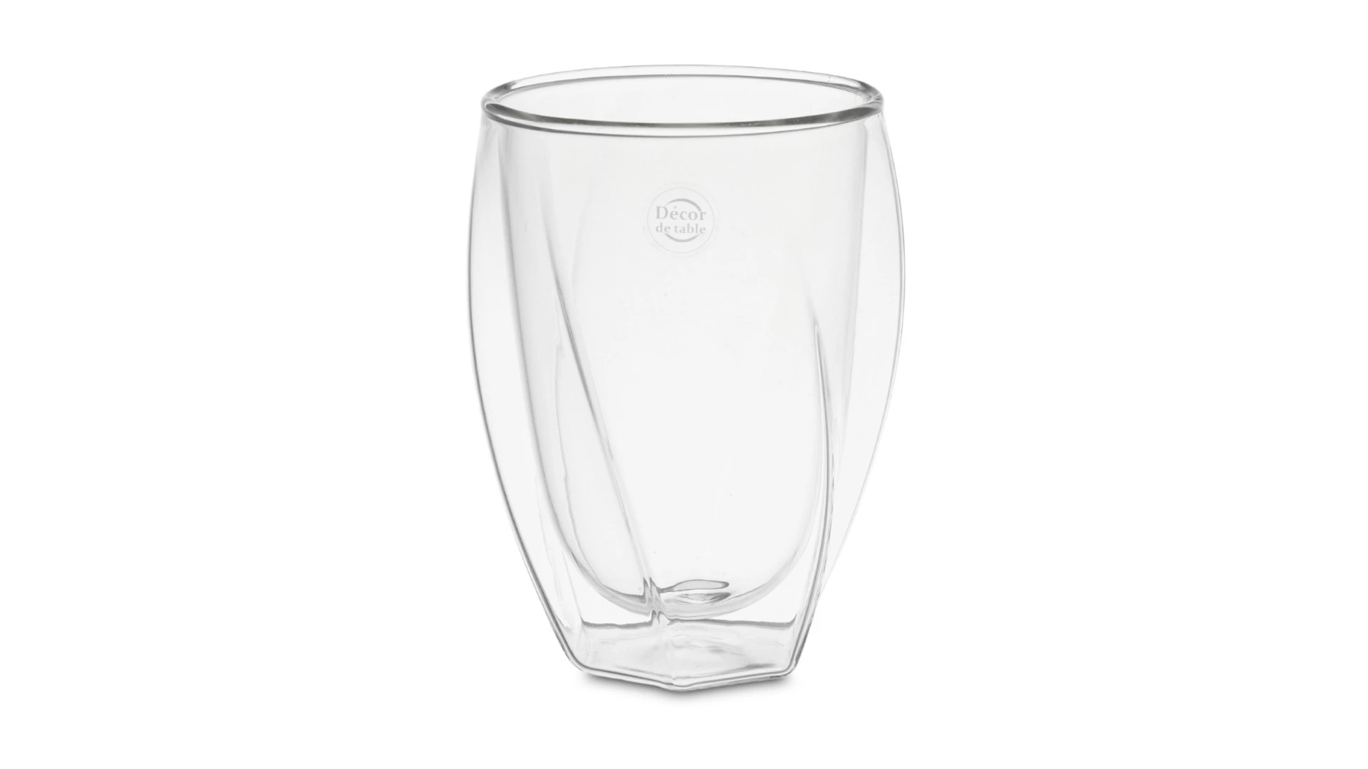 Стакан для латте с двойными стенками Decor de table Mon matin 350 мл, стекло