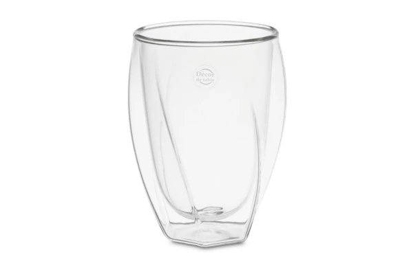Стакан для латте с двойными стенками Decor de table Mon matin 350 мл, стекло