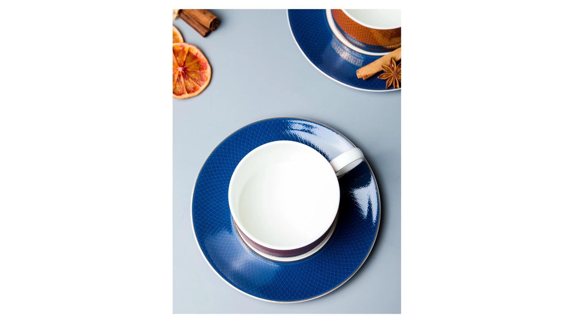 Набор чашек чайных с блюдцами Decor de table Арабика 200 мл, 2 шт, фарфор, п/к