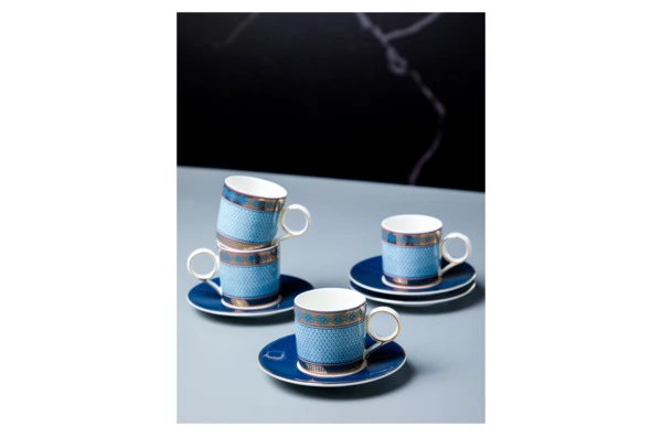 Набор чашек кофейных с блюдцами Decor de table Стайл 100 мл, 4 шт, фарфор