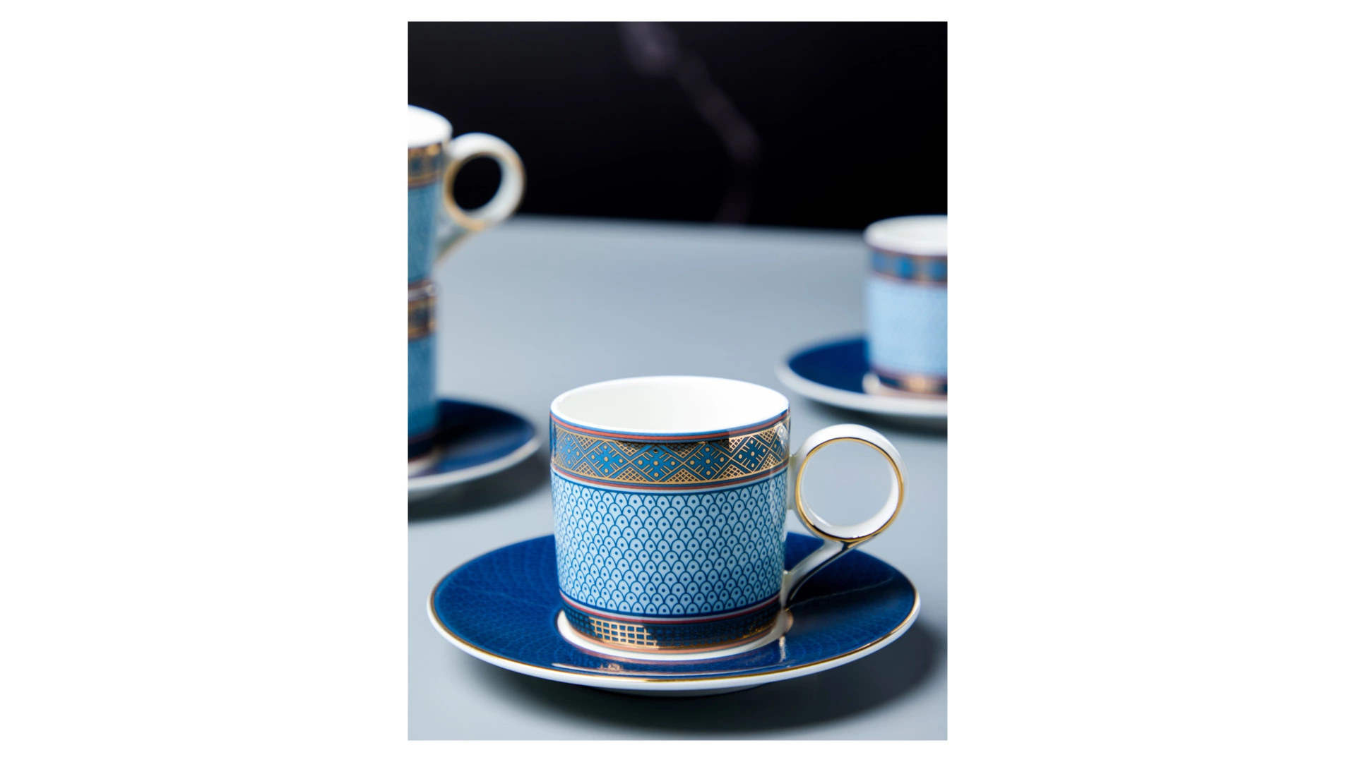 Набор чашек кофейных с блюдцами Decor de table Стайл 100 мл, 4 шт, фарфор
