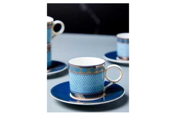 Набор чашек кофейных с блюдцами Decor de table Стайл 100 мл, 4 шт, фарфор